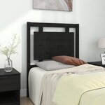 vidaXL Tête de lit Noir 80 5x4x100 cm Bois massif de pin