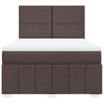vidaXL Sommier à lattes de lit avec matelas Marron foncé 140x190 cm