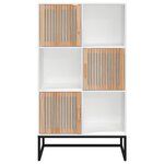 vidaXL Buffet haut blanc 70x35x125 cm bois d'ingénierie