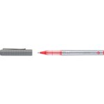 Faber-Castell Roller Free Ink Stylo à bille à encre liquide - Pointe conique 0 7 mm - Largeur de trait fin - Clip en métal - Couleur rouge