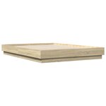 vidaXL Cadre de lit chêne sonoma 150x200 cm bois d'ingénierie