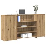 vidaXL Bureau réception chêne artisanal 200x50x103 5cm bois ingénierie