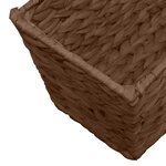 vidaXL Pots de fleurs 2 Pièces jacinthe d'eau marron