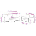 vidaXL Ensemble de canapés 2 Pièces marron velours