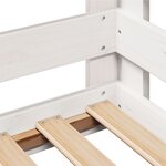 vidaXL Cadre de lit sans matelas blanc 90x190 cm bois de pin massif