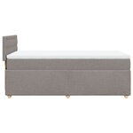 vidaXL Sommier à lattes de lit avec matelas Taupe 80x200 cm Tissu