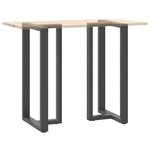 vidaXL Pieds de table de bar en T 2 pièces anthracite 60 x 35 x (110-111) cm acier
