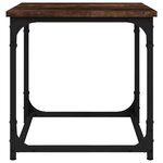 vidaXL Table d'appoint Chêne fumé 40x40x40 cm Bois d'ingénierie