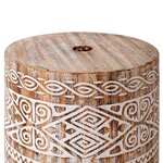 vidaXL Parasol balinais 260 Crème 210-220 cm Coton et bois massif