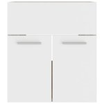 vidaXL Armoire d'évier avec lavabo intégré blanc et chêne sonoma