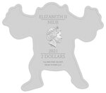 SHREK Shape 20th Anniversary 1 Once Argent Monnaie 2Dollars Niue 2021