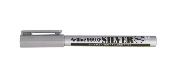 Marqueur '999 XF' 'Encre métallique' permanent indélébile pointe 0,8 mm argenté ARTLINE