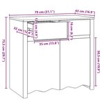 vidaXL Buffet Blanc 79 x 43 x 75 5 cm Bois de pin massif