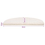 vidaXL Tapis d'escalier auto-adhésifs 15 pc 80 x 24 5 x 3 5 cm Blanc