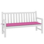 vidaXL Coussin de banc de jardin rose 150x50x4 cm tissu oxford