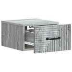 vidaXL Cabinet de chevet mural 2 Pièces Sonoma gris 34 5 x 33 x 20 cm