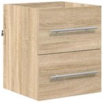 vidaXL Ensemble de mobilier de salle de bain Marron 41 x 38 5 x 48 cm