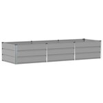 vidaXL Jardinière Gris clair 240 x 80 x 45 cm Acier