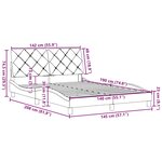 vidaXL Cadre de lit sans matelas marron foncé 140x190 cm tissu