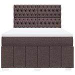 vidaXL Sommier à lattes de lit avec matelas Marron foncé 140x200 cm