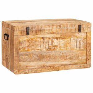 vidaXL Boîte de Rangement avec stockage Marron Bois de mangue massif