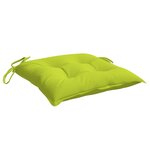 vidaXL Coussins de chaise lot de 4 vert brillant 40x40x7 cm