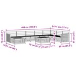 vidaXL Ensemble de canapés d'extérieur 9 Pièces Naturel