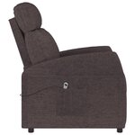 vidaXL Fauteuil Marron foncé Tissu