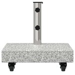 vidaXL Pied de parasol Gris 45 x 25 x 45 cm Granit Acier