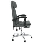 vidaXL Fauteuil de massage inclinable de bureau Gris foncé Tissu