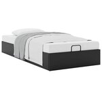 vidaXL Cadre de lit ottoman sans matelas noir 90x190 cm similicuir