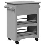 VidaXL Chariot de cuisine BODO gris 67 5x45x80 cm