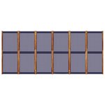 vidaXL Cloison de séparation 6 panneaux bleu foncé 420x180 cm