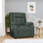 vidaXL Fauteuil de massage Vert foncé Tissu