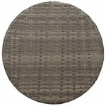 vidaXL Ensemble de bistro 3 Pièces avec coussins gris résine tressée