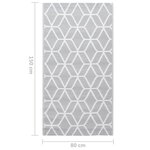 vidaXL Tapis d'extérieur Gris 80x150 cm PP