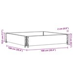 vidaXL Jardinière marron 100x100 cm bois massif de pin