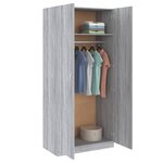 vidaXL Garde-robe Sonoma gris 90x52x200 cm Bois d'ingénierie