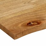 vidaXL Dessus de table à bord vivant 90x60x2 5 cm bois massif manguier