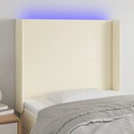 vidaXL Tête de lit à LED Crème 83x16x118/128 cm Similicuir