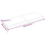 vidaXL Étagère murale 140x50x(2-6) cm bois de chêne massif non traité
