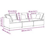 vidaXL Canapé modulaire avec coussins en velours gris foncé