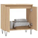 vidaXL Armoire de bain chêne sonoma 58x33x60 cm bois d'ingénierie