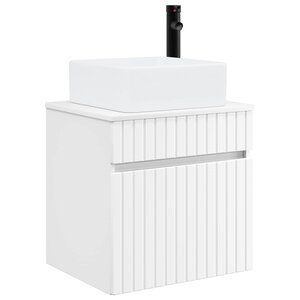 vidaXL Meuble de lavabo mural Blanc 49 x 41 x 63 cm Bois d'ingénierie