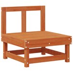 vidaXL Sofa de jardin milieu Pin massif Brun Ciré