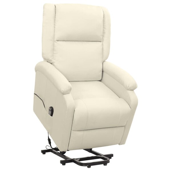 vidaXL Fauteuil Crème Tissu