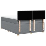 vidaXL Sommier à lattes de lit avec matelas Gris clair 140x190cm Tissu