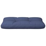 vidaXL Coussin de palette bleu marine 80x40x12 cm tissu
