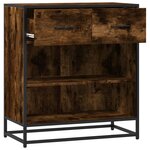 vidaXL Buffet chêne fumé 68x35x76 cm bois d'ingénierie