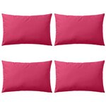 vidaXL Oreiller d'extérieur lot de 4 60 x 40 cm Rose